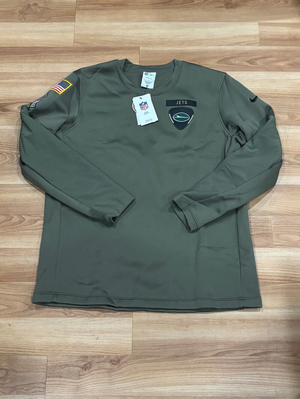 New York Jets Nike NFL On Field Therma-Fit Olive Sweatshirt IH5890, Men’s Large